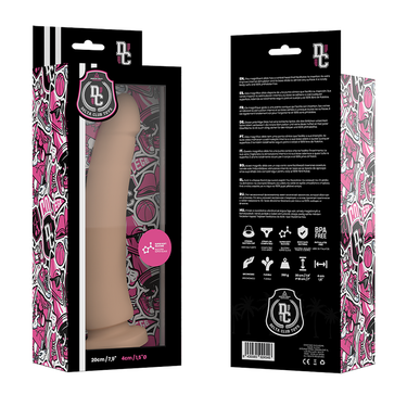 Dildo in Silicone Medicale, 20 cm, Ventosa, Pelle Naturale